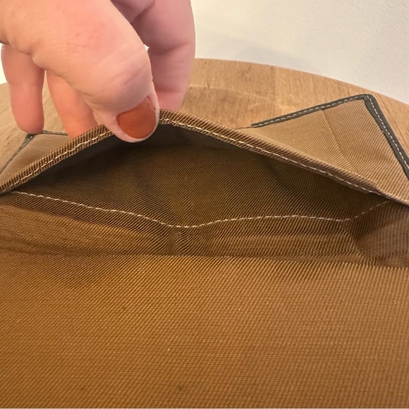 Mundi Long Wallet Brown Black Pebble Leather Gold Hardware Snap Coin Pocket Card - Picture 9 of 16